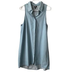 DL Daily Look Sleeveless Chambray Shirt Dress